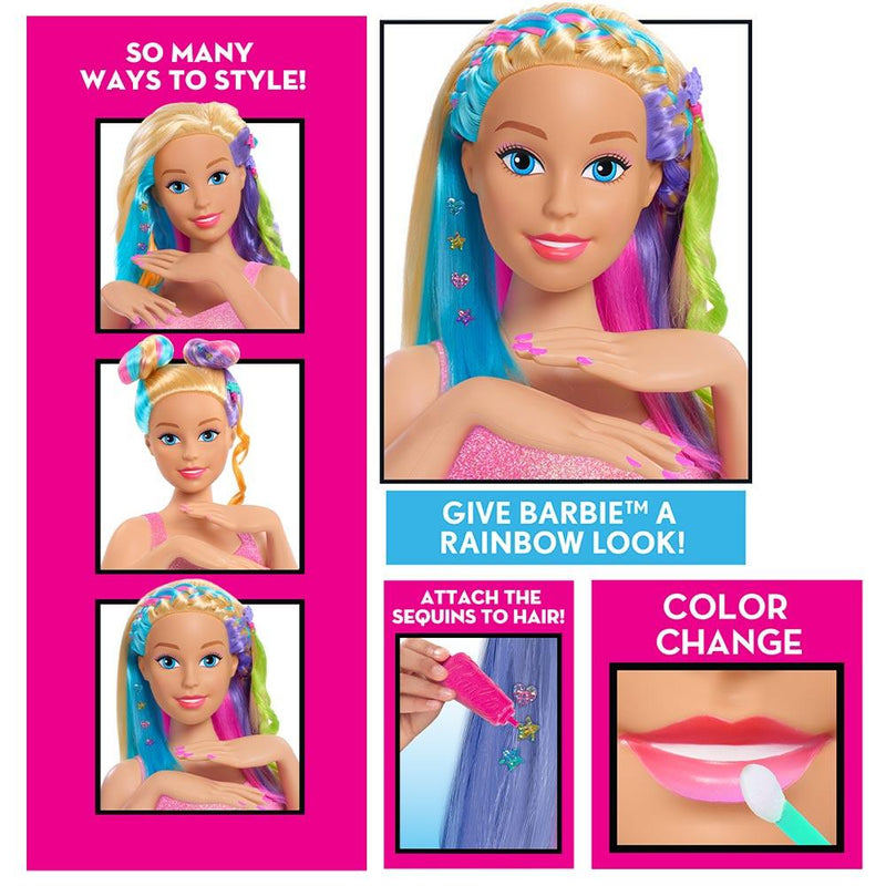 barbie rainbow styling head