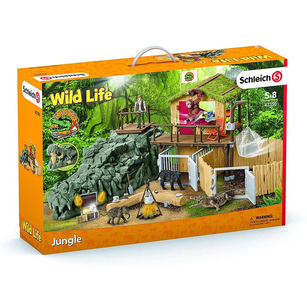 Schleich Wild Life Croco Jungle Research Station | Buy Online at Toy