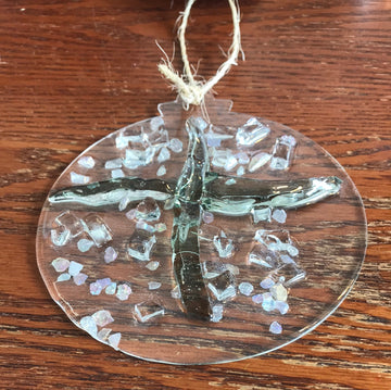 Resin and Glass Cross Suncatcher