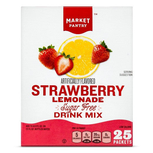 Market Pantry Strawberry Lemonade Sugar Free 25 Count Johnny B