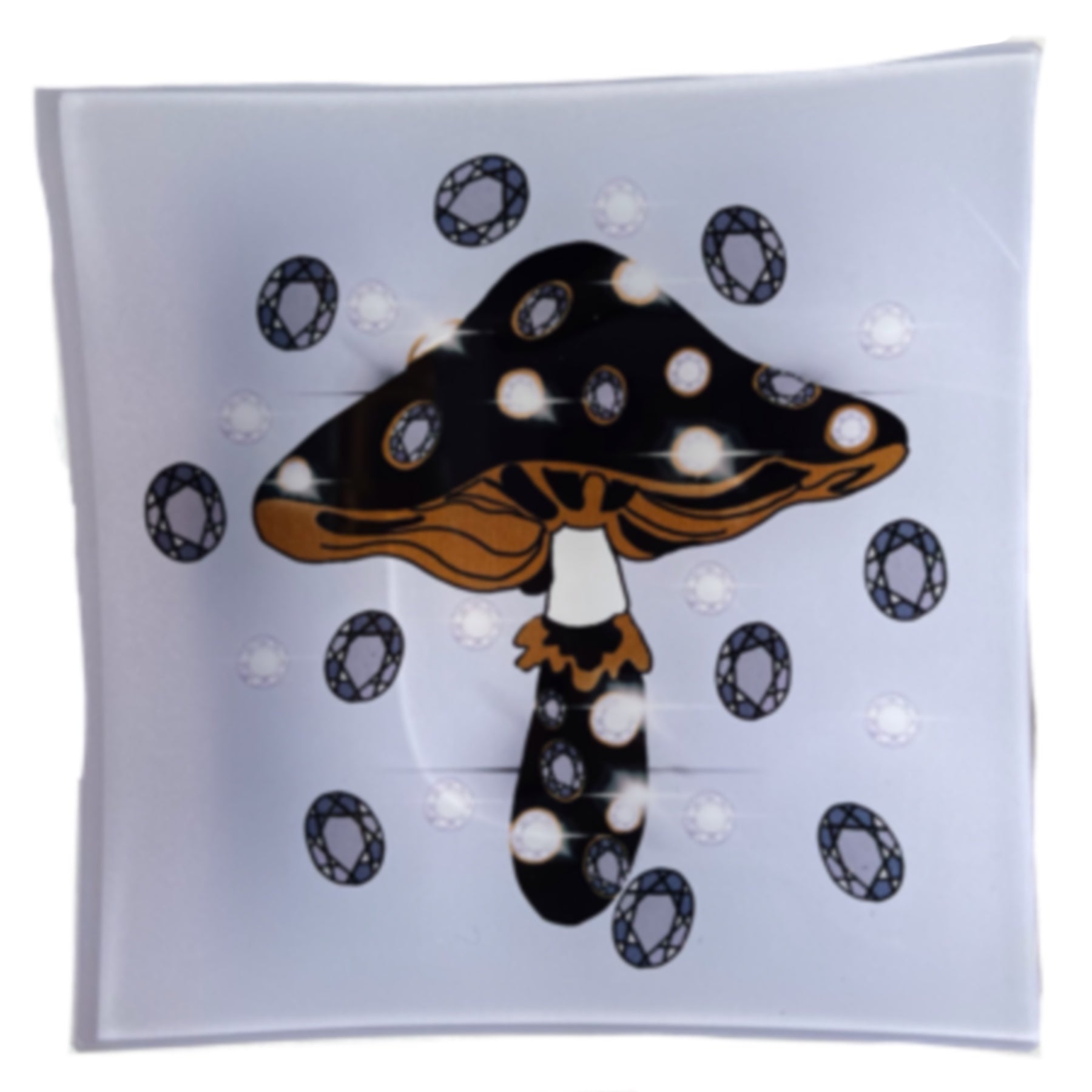 LISA BAYER TRAY CHIC: BLACK SHROOM TRINKET TRAY