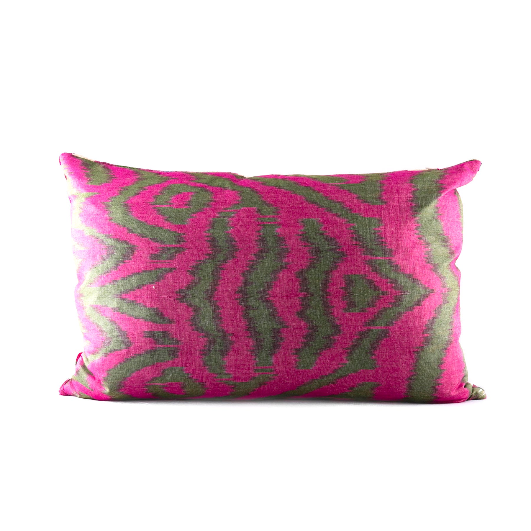 SILK AND COTTON THROW PILLOW