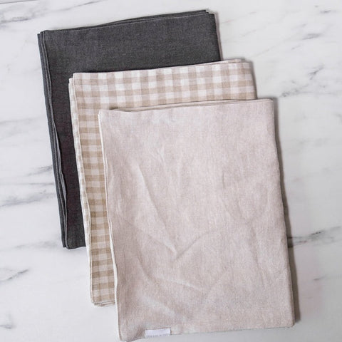 Linen table runner - Comfort grey