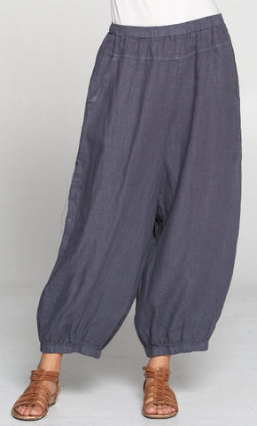 Final Sale! Match Point Linen Capri Pants with Side Slits LP40 in White  Charcoal Midnight Black