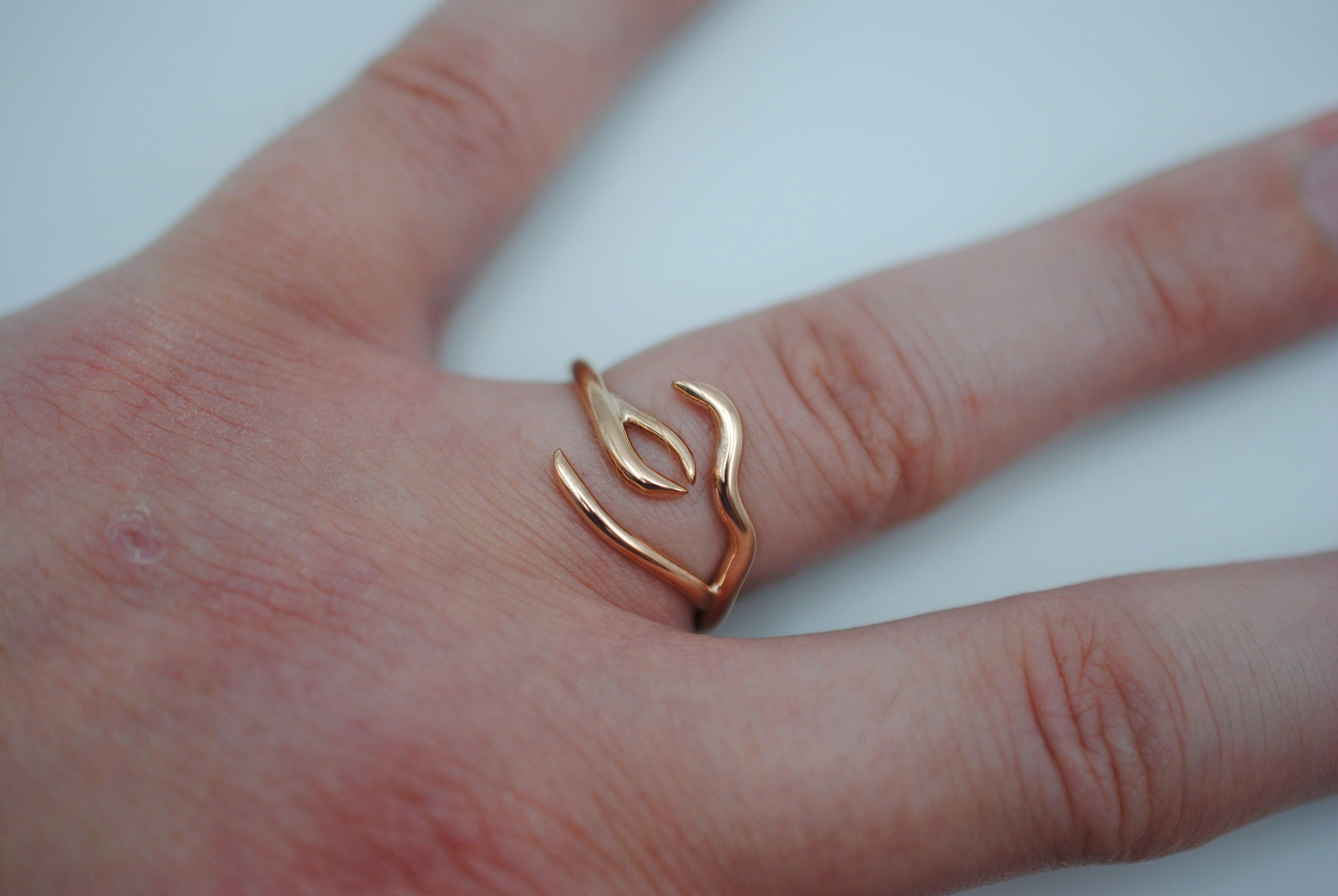 Branch Rose Gold Roots Ring