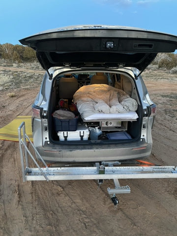 Sleeping bed in Mini Van Build out