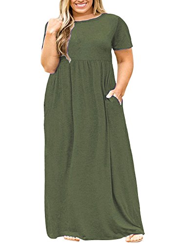 short sleeve maxi casual dresses