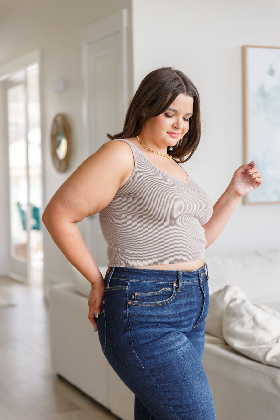 Carefree Seamless Reversible Tank in Periwinkle - Tennessee Jane