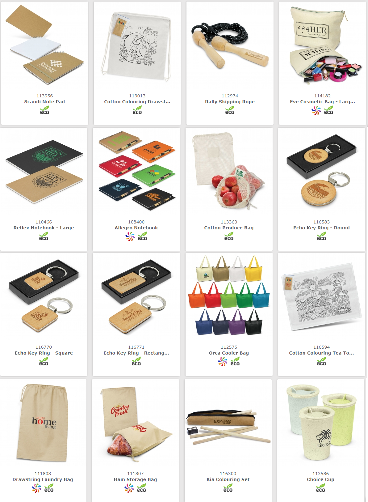 eco environmentally friendly promotional products