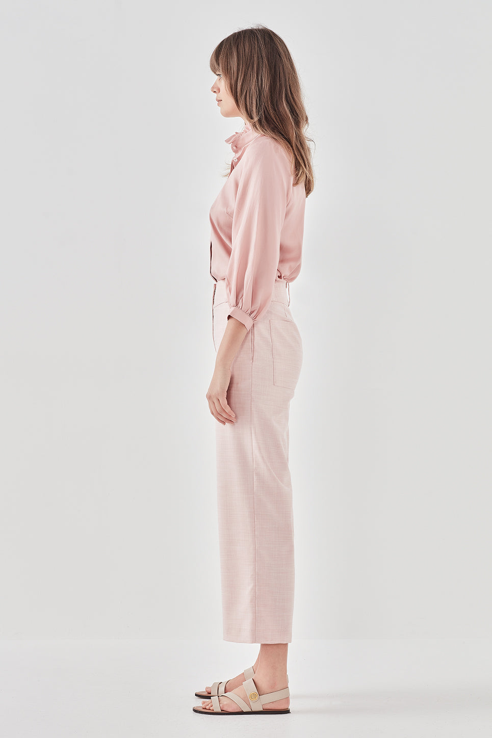The Whitman Trouser in Coral Pink