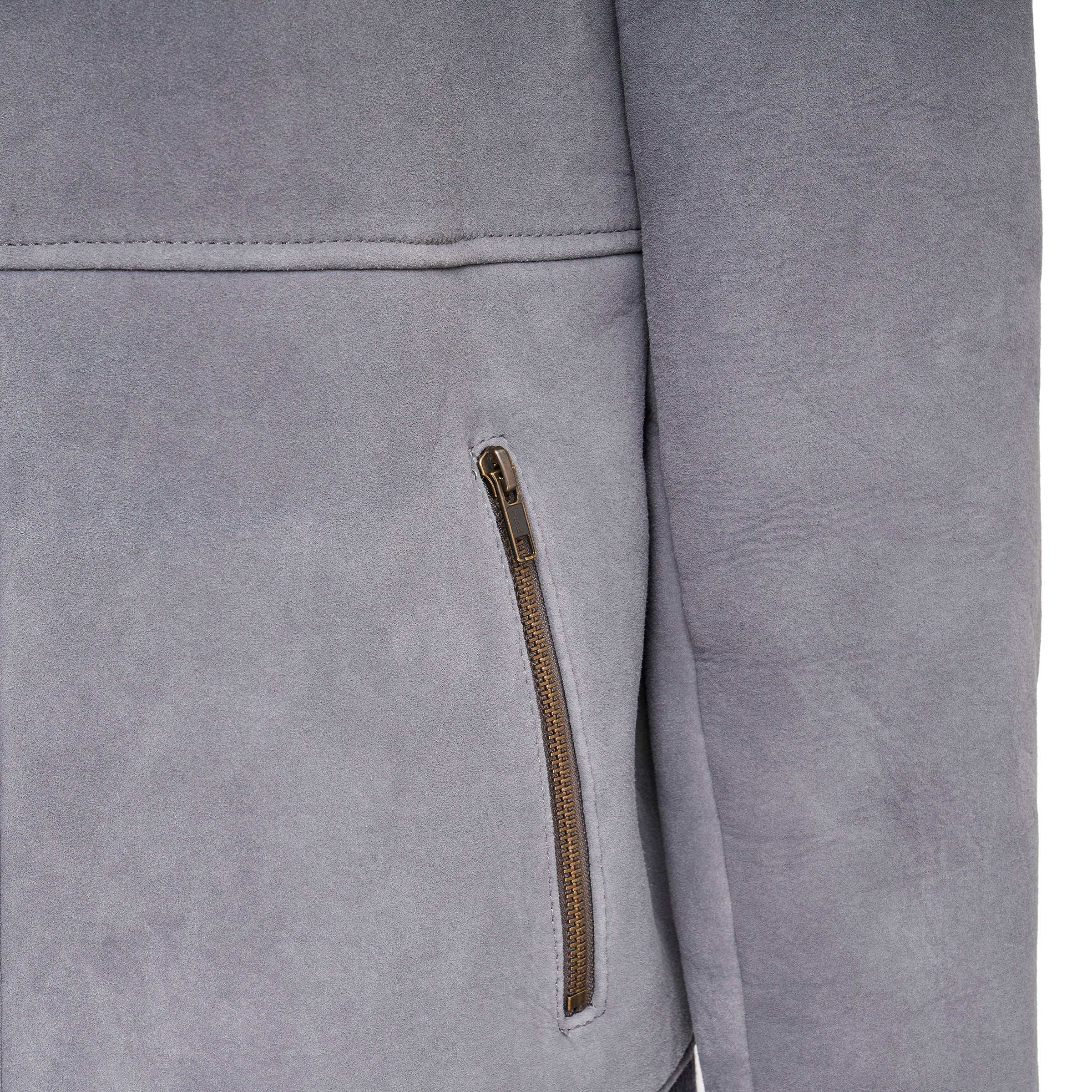 Millstrand Nebraska Leather Jacket in Grey