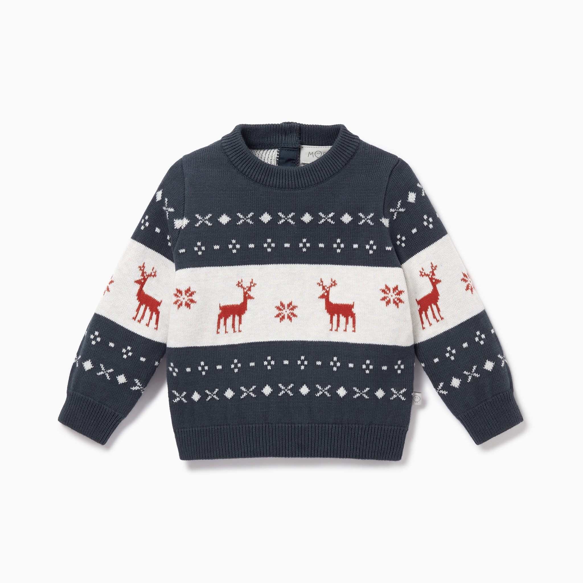 hoop Vergevingsgezind Gedachte Knitted Reindeer Sweater | Baby's Christmas Outfits | MORI