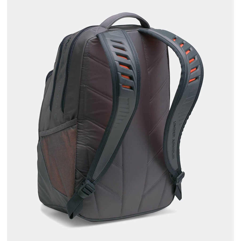 black and orange under armour backpack