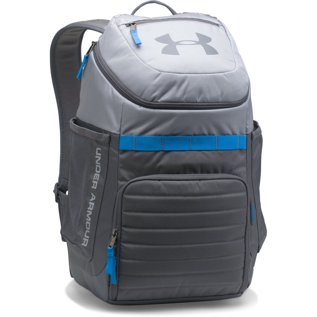 under armour blue and grey backpack