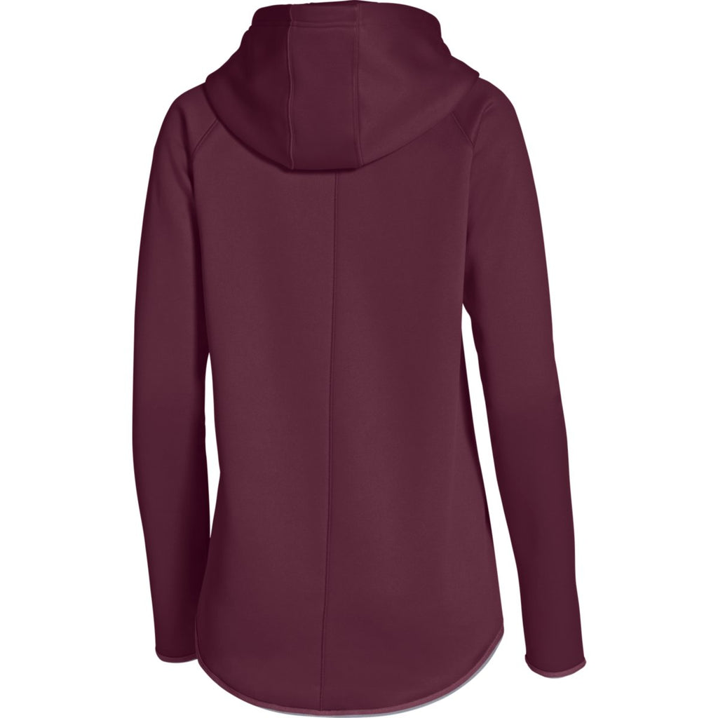 women's maroon under armour hoodie