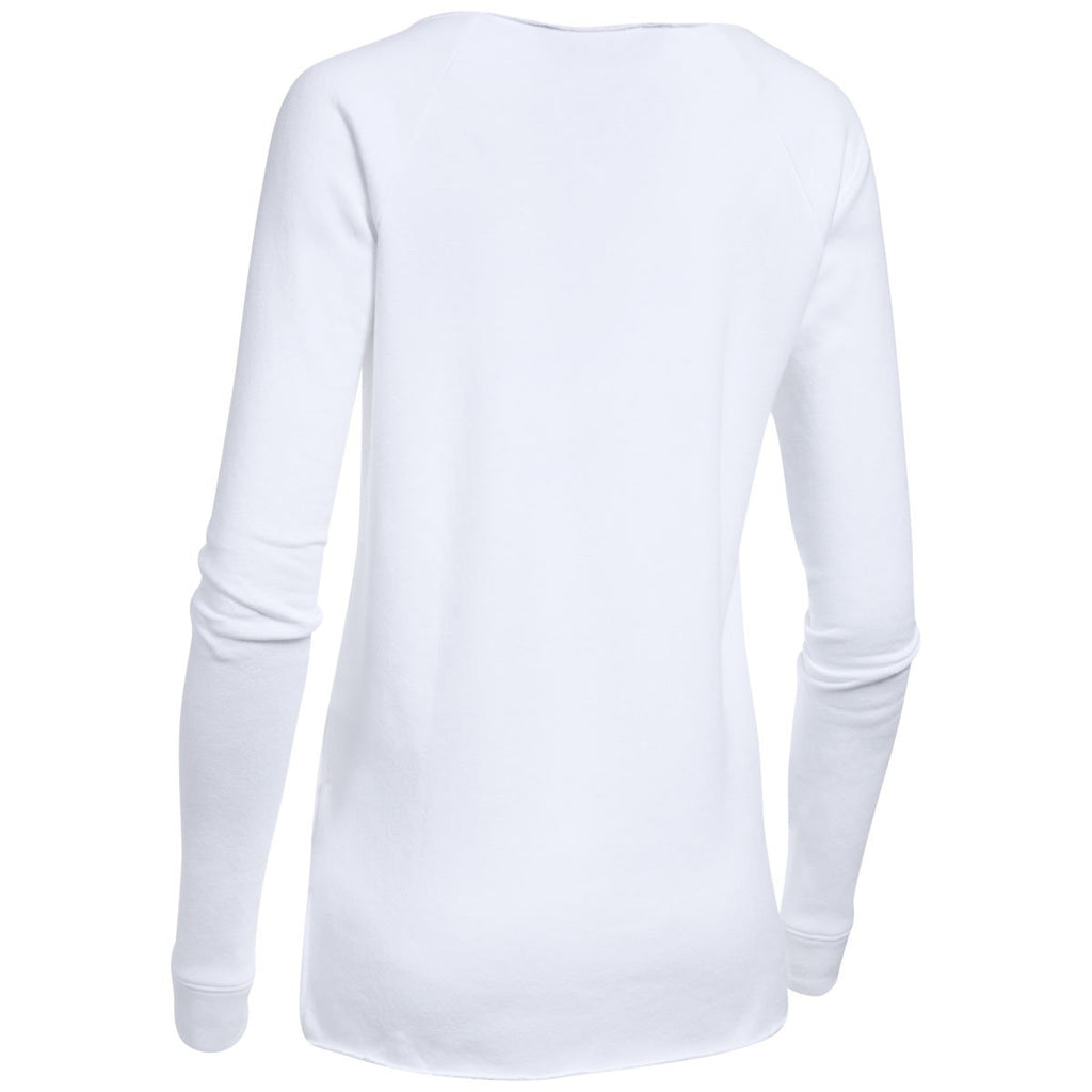 ua women's hustle fleece crew