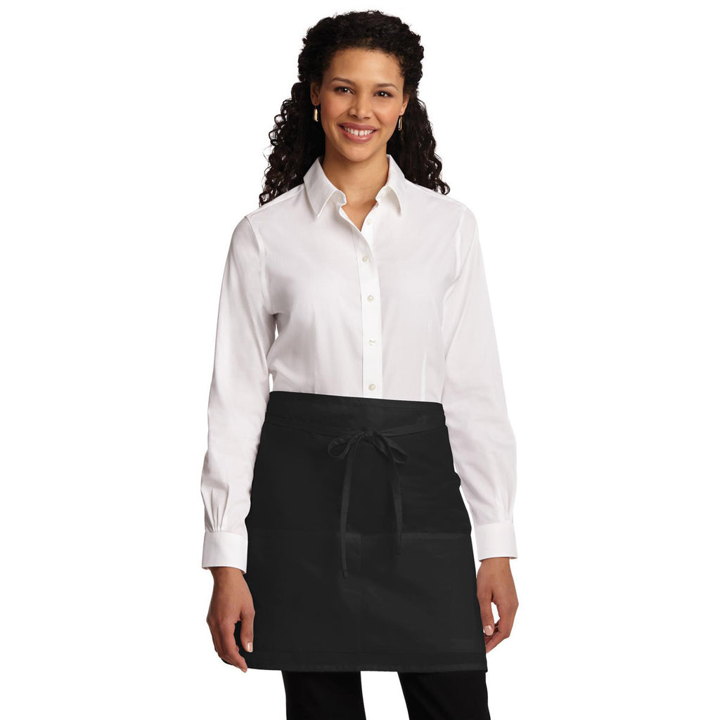 Download Port Authority Personalized Black Easy Care Waist Aprons For Waiters