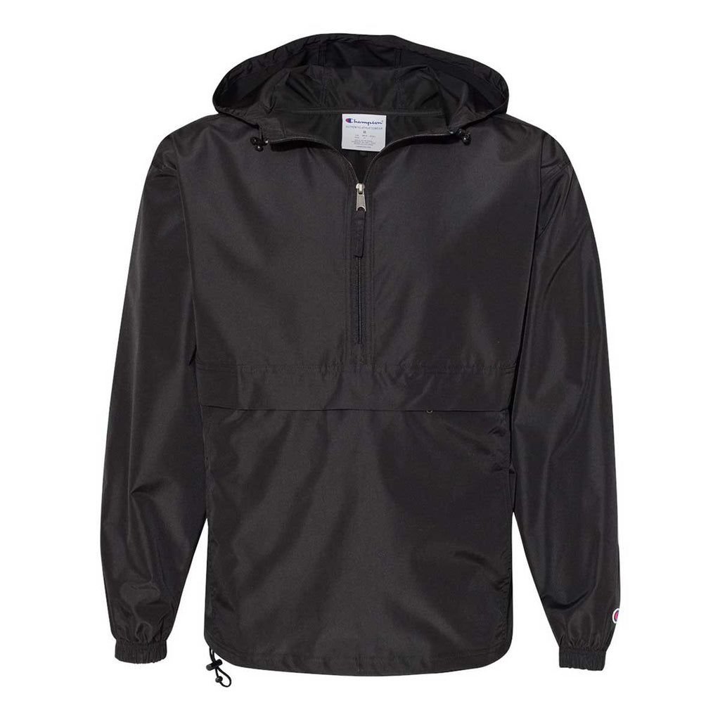 champion packable anorak jacket black