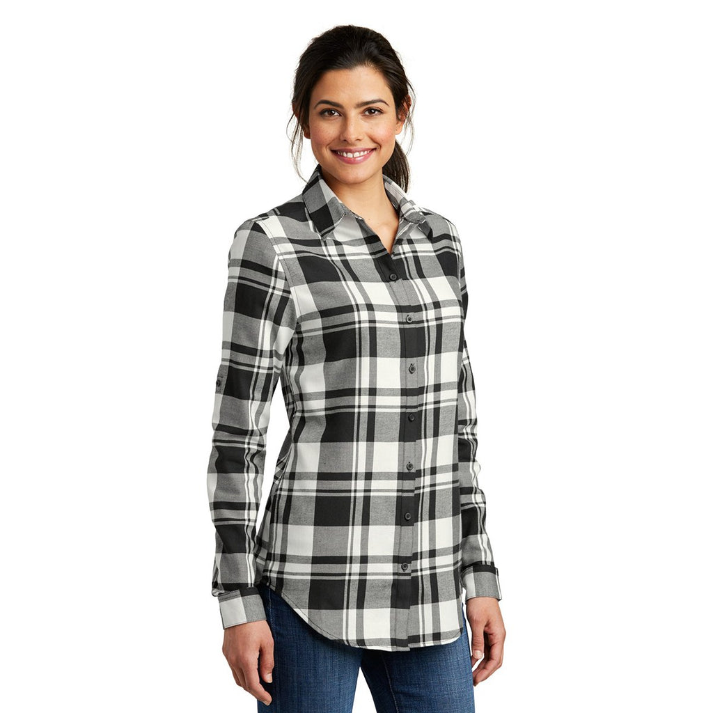 Black Plaid Flannel Tunic