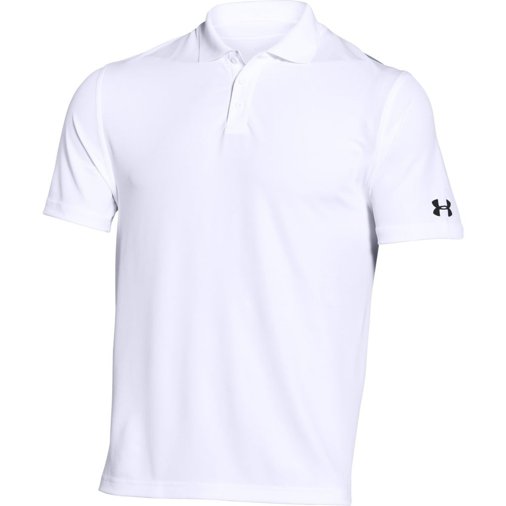 under armour men's white polo