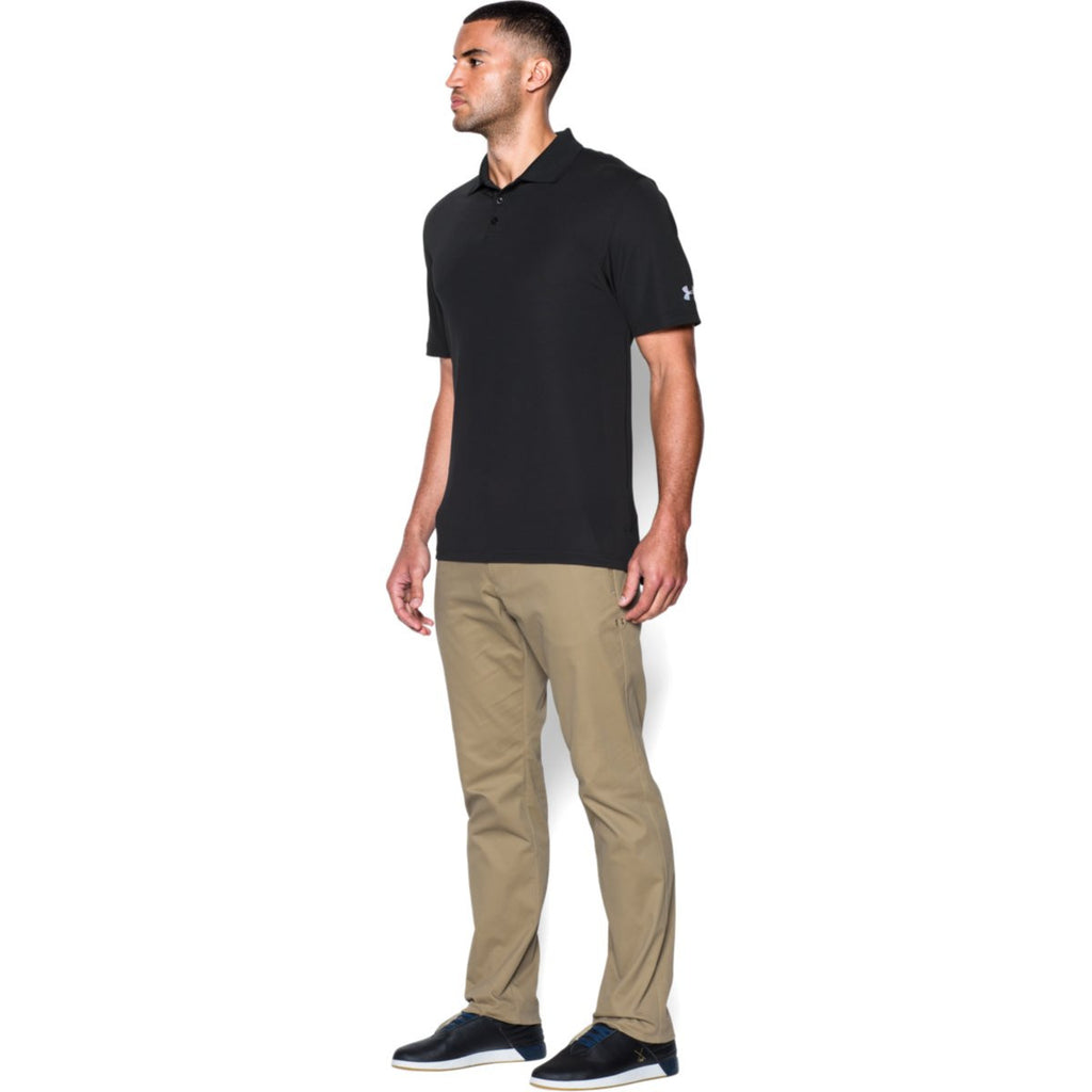 under armour corporate men's black performance polo