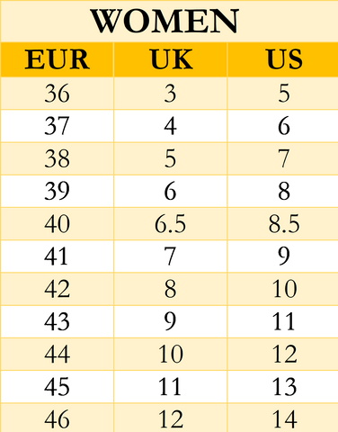 american shoe size conversion chart