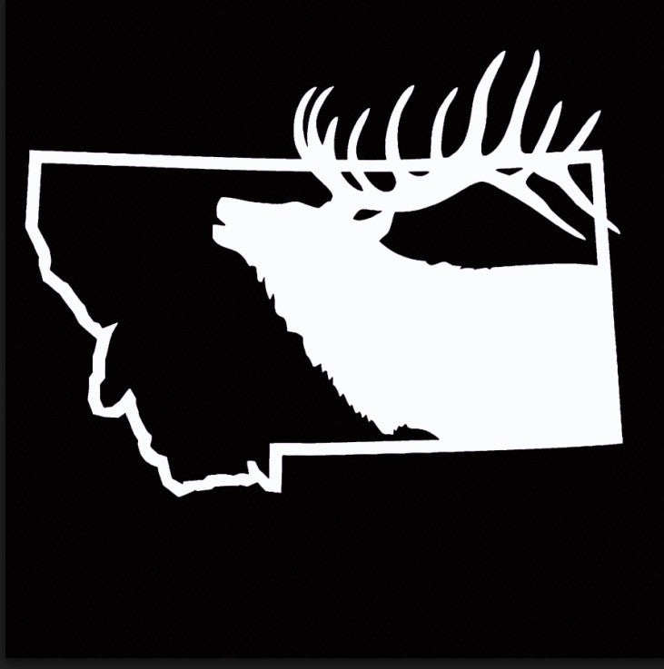 Montana Elk Decal 7x5 inch Pursuit Apparel Co.