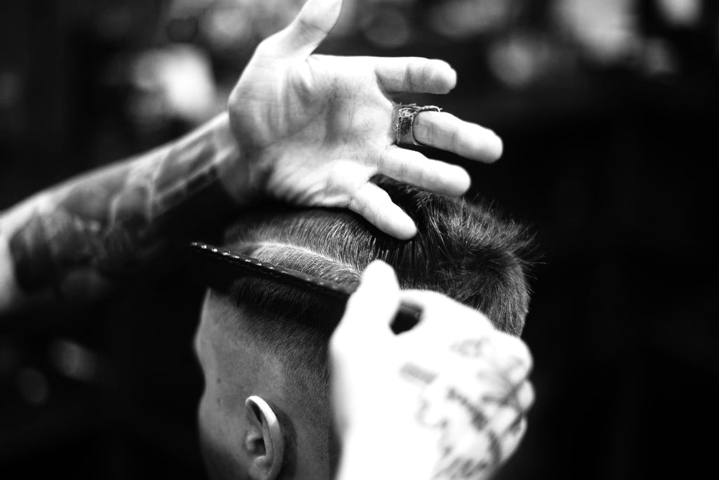 Man getting his hair cut