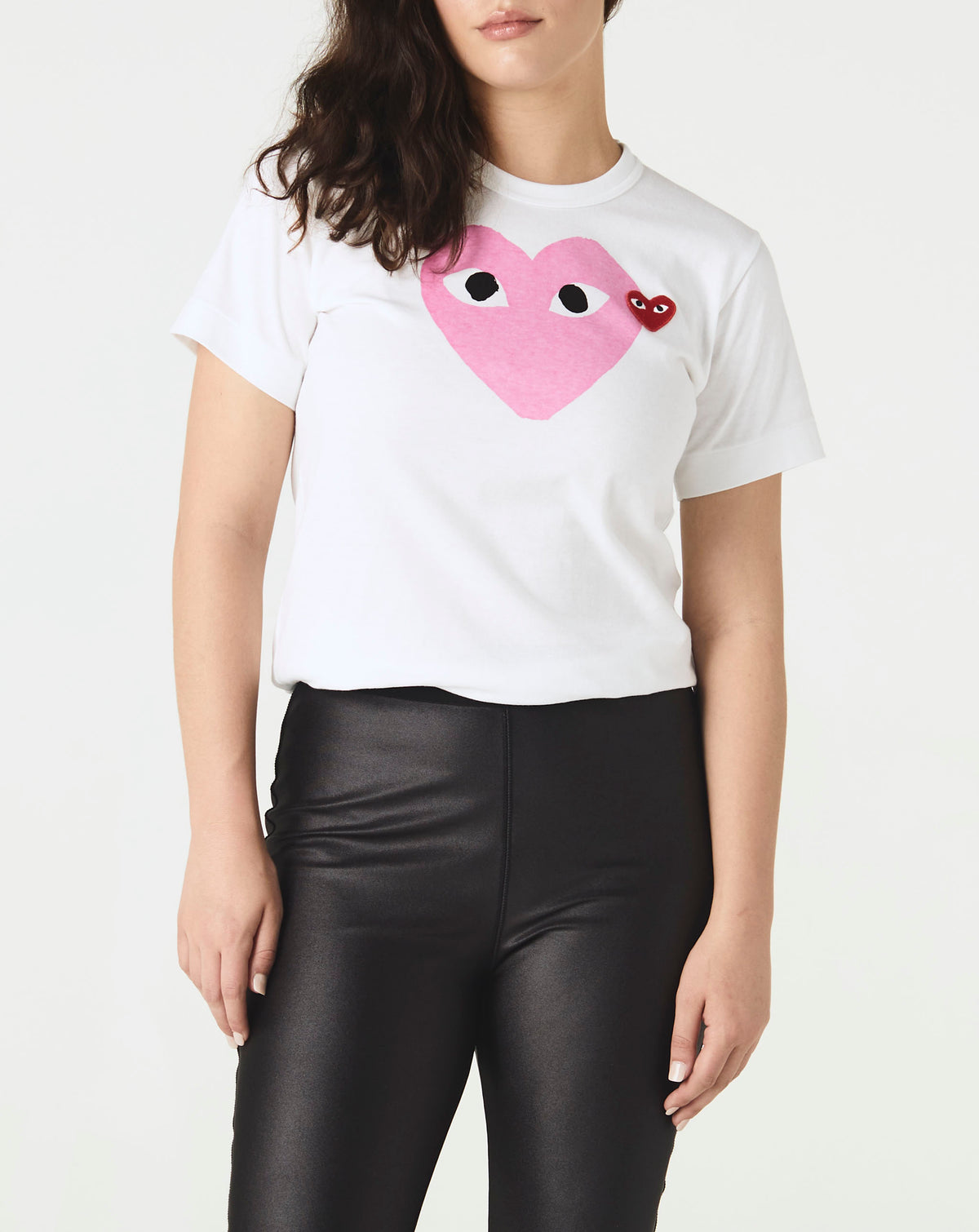Comme des Garçons Play Women's Double Heart Logo T-Shirt