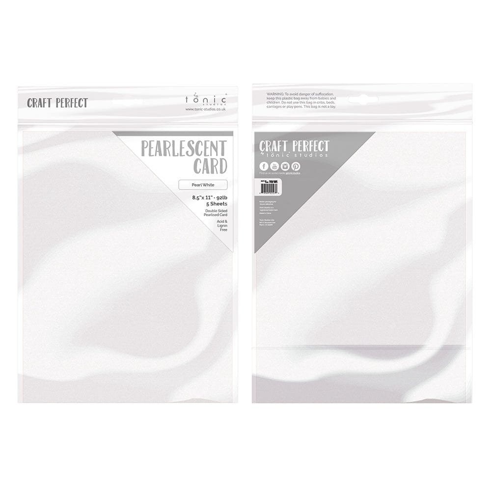 Craft Perfect Pearlescent Cardstock Bundle - Onyx, Ivory and Pearl
