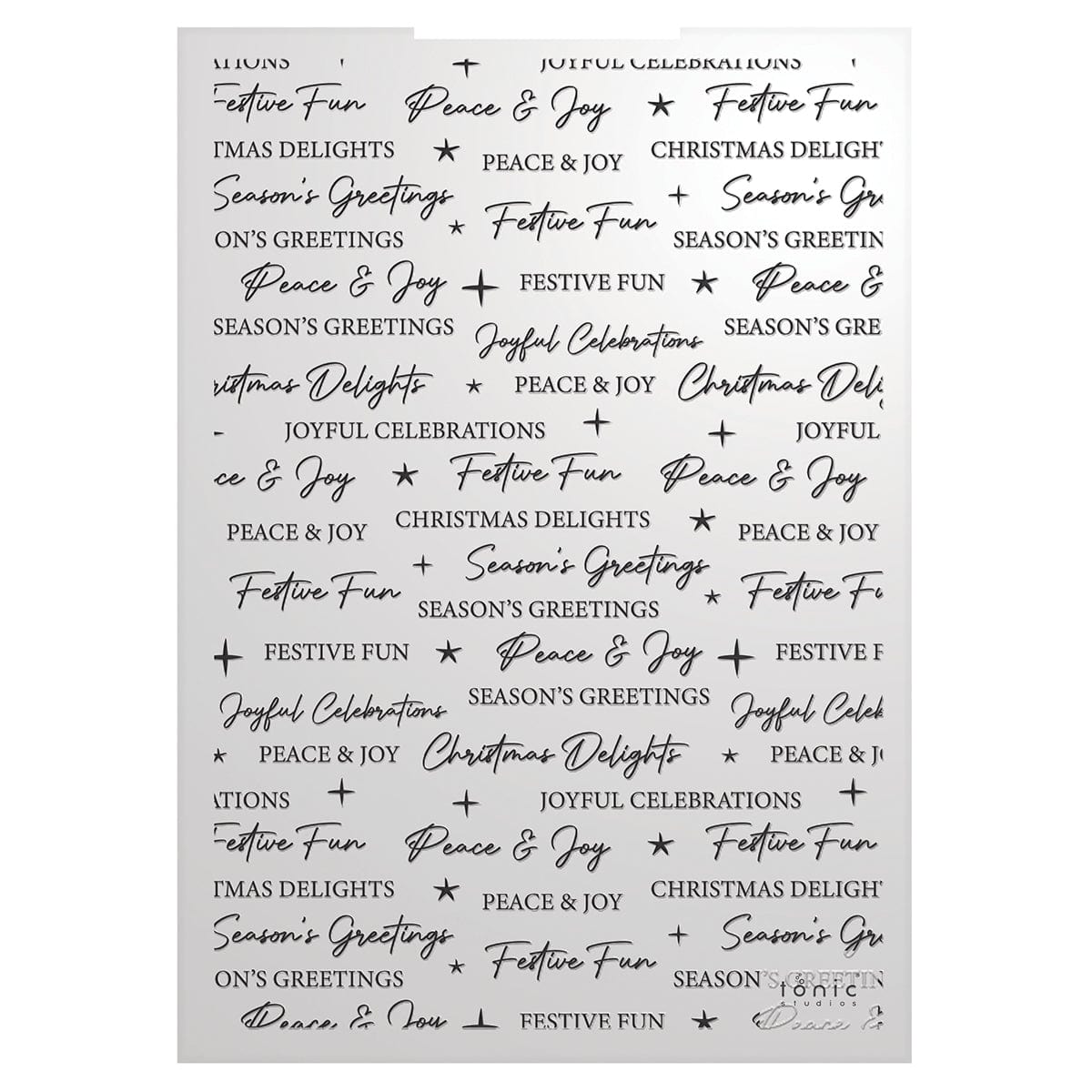 Timeless Tidings Season's Greetings 3D Embossing Folder