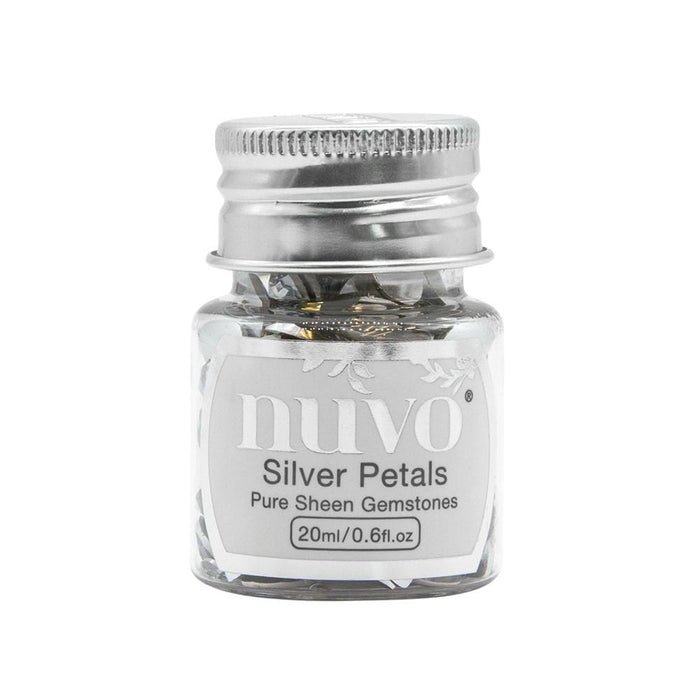 Nuvo Pure Sheen Gemstones Silver Petals  ̹ ˻