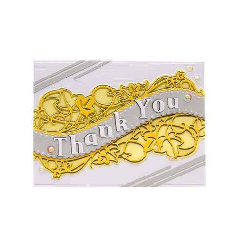 Waved Edges Die Set - Thank You Vines - 5044e