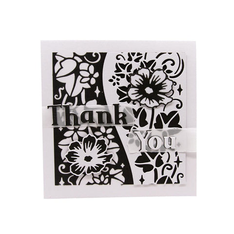 Waved Edges Die Set - Thank You Vines - 5044e