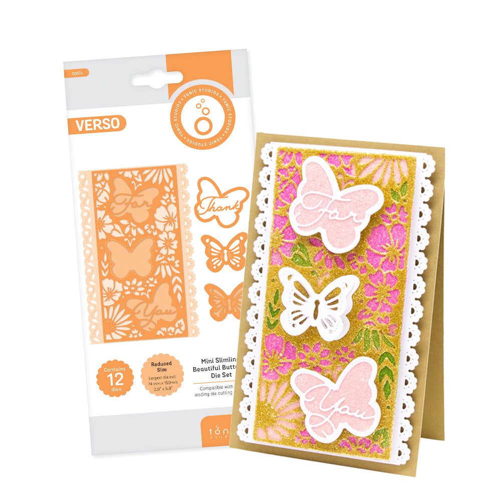 Mini Slimline Beautiful Butterfly Die Set - 5067E