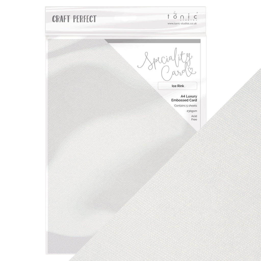 Craft Perfect - Speciality Card - Luxury Embossed - Ice Rink - A4 (5/PK) - 230gsm - 9852E