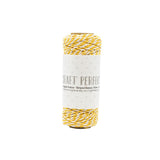 Load image into Gallery viewer, Craft Perfect - Striped Bakers Twine - Marigold Yellow - (2mm/25m) - 9989E