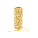 Load image into Gallery viewer, Craft Perfect - Striped Bakers Twine - Marigold Yellow - (2mm/25m) - 9989E