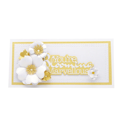 aircraftcreeper Die Cutting Flawless Flower Creations - Bouquet & Sentiment Die Set - DB086