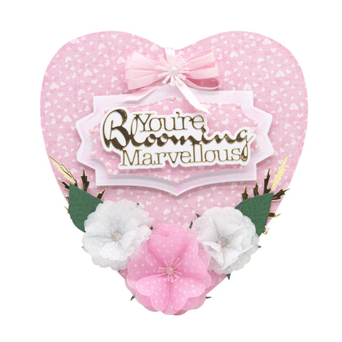 aircraftcreeper Die Cutting Flawless Flower Creations - Bouquet & Sentiment Die Set - DB086