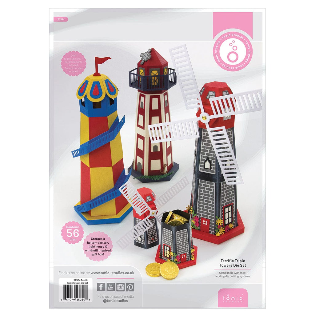 aircraftcreeper Die Cutting TerrIfic Triple Towers Die Set - 5259e