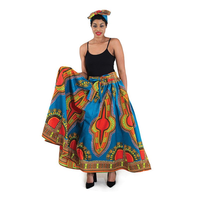 Blue Maxi Skirt - African Styles