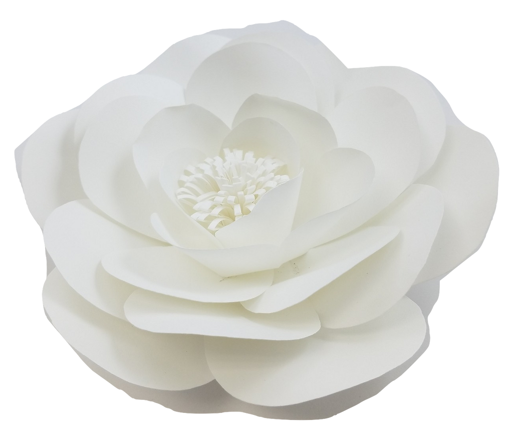 Large Wedding 15 piece White Paper Flower Set | Decor In The Box