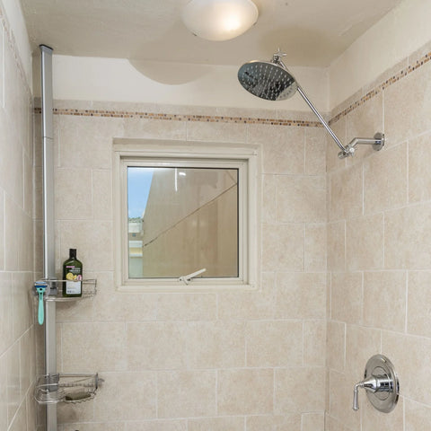 All Metal Rain Shower Head and 12 inch Arm Extender