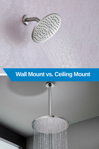 Wall Mount vs Ceiling Mount Rain Shower Head