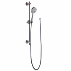 All Metal Shower Slide Bar with Handheld Shower Head