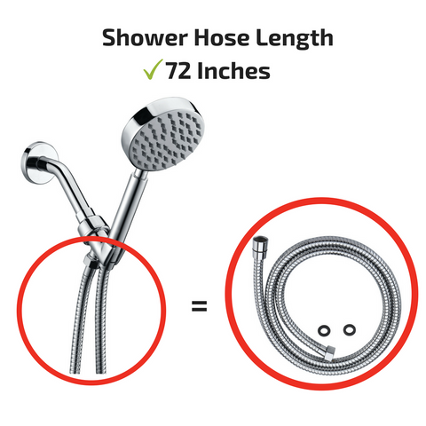 Best Shower Head with Hose All Metal Hand Held Shower Head by HammerHead Showers