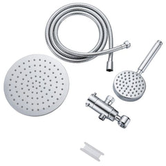 All Metal Dual Shower Head - Handheld, Rain Shower, Diverter, 2.5 GPM