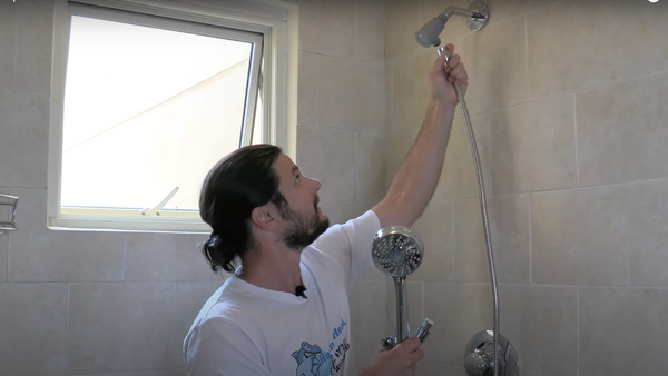 Justin Ball founder of HammerHead Showers Removes All-Metal Shower Hose