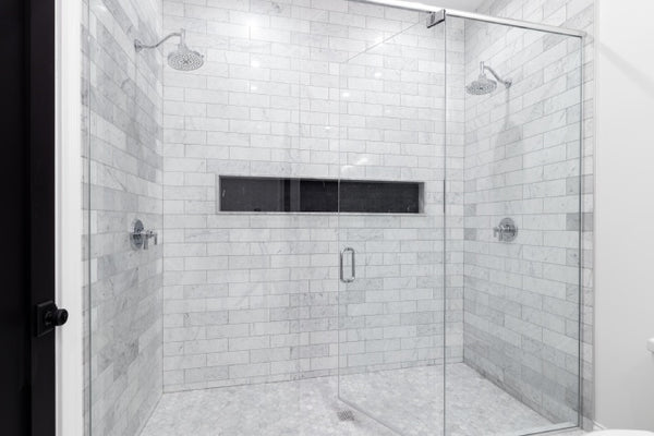 Dual shower head system for a His and Hers Shower Heads set up